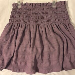 Mustard Seed Purple Bubble Mini Skort with Smocked Ruffles